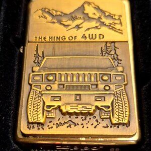 Sharp Brass King Of 4 x 4 Zippo Lighter